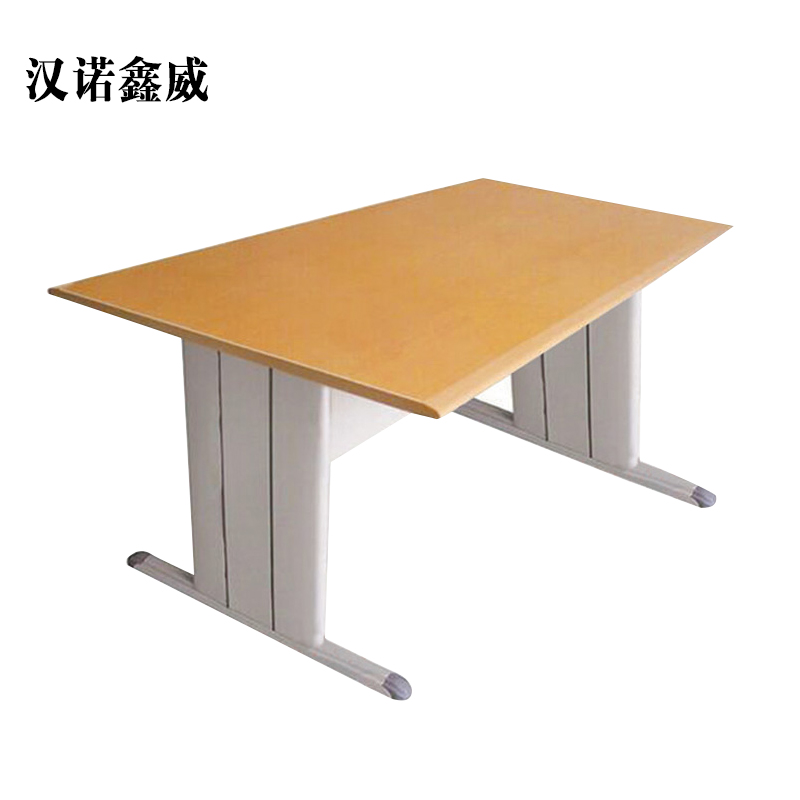 汉诺鑫威图书室阅览桌工作桌2000*1000mm橘黄色台面(不含椅)[工厂现做 7天内发货]高清大图