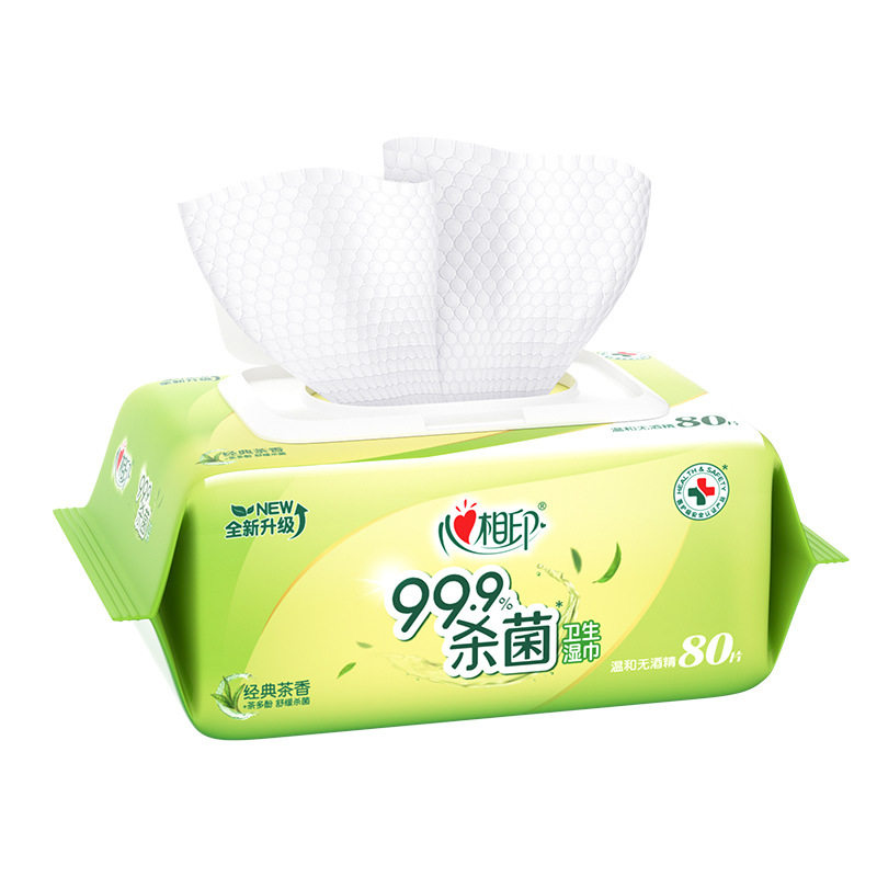 心相印湿巾80片*6包经典茶香XCG080-6B水刺无纺布(包装随机)高清大图