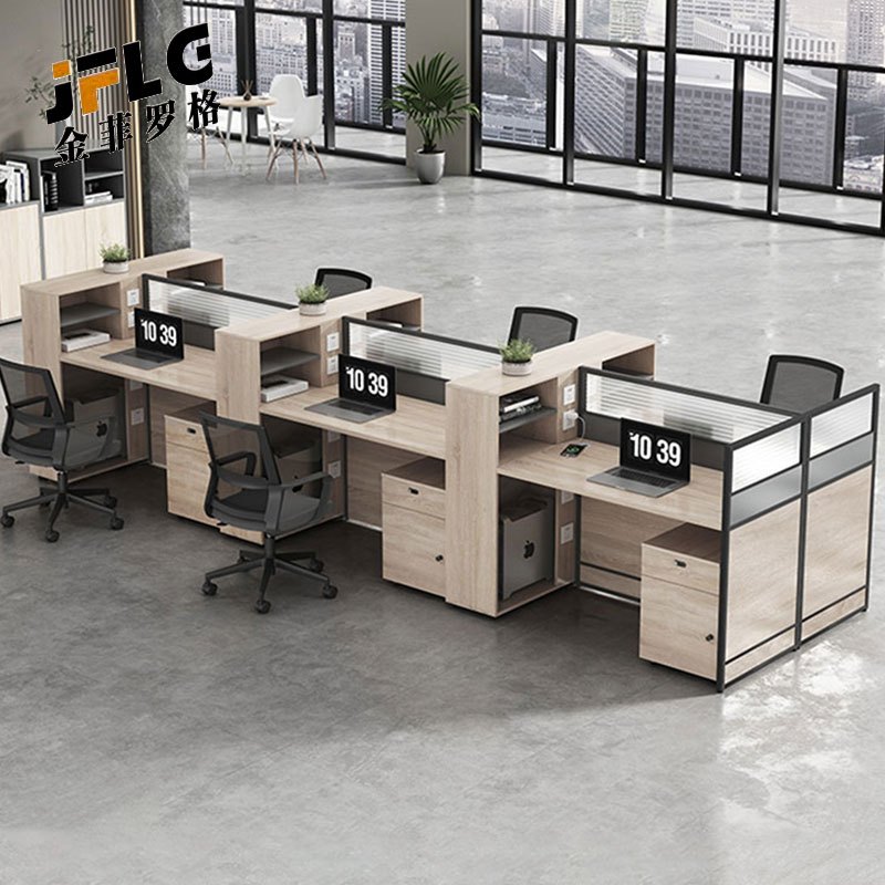 苏宁 金菲罗格 办公家具 板式职员办公屏风卡位办公桌高清大图