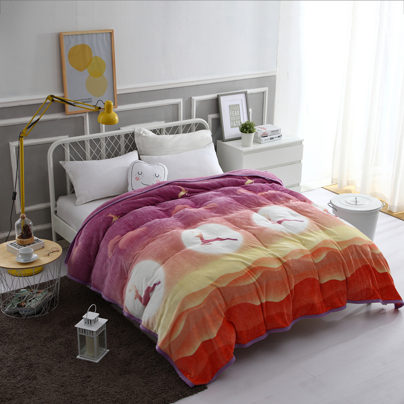 毛毯被子法兰绒加厚保暖单人学生宿舍冬季珊瑚绒床单