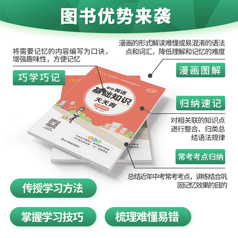 初中化学公式定律天天背 初中通用 [正版]PASS初中基础知识天天背 语文数学英语词汇物理化学生物历史地理文言文古诗文同高清大图
