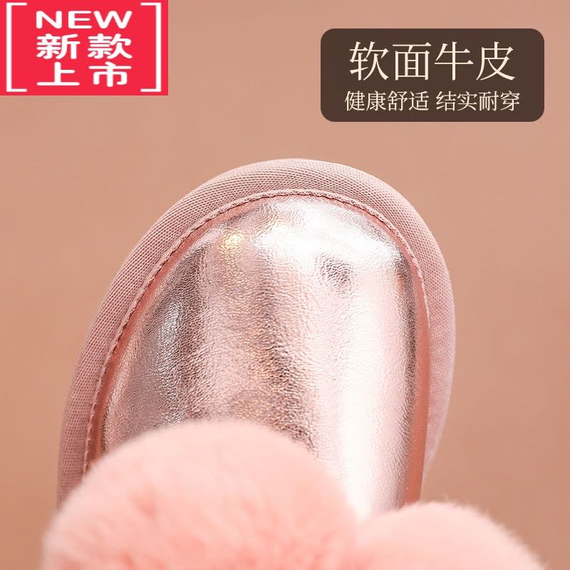 可莉允雪地靴女童2022年新款冬季棉鞋公主鞋中大童短靴加绒加厚儿童鞋子图片