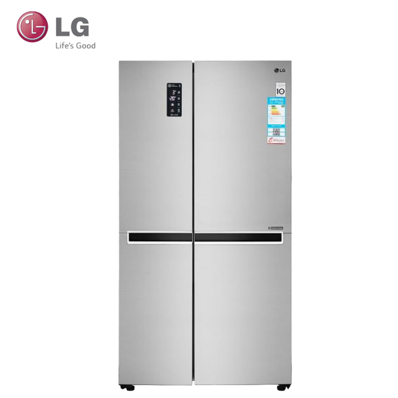LG GR-B2471PAF 647升对开门冰箱 风冷无霜 电脑控温大容量冰箱 LED显示屏急速冷冻恒温存鲜银色
