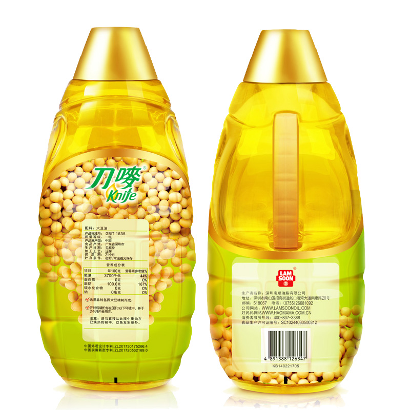 刀唛大豆油2.2L非转基因成品新品食用油小瓶桶装家用色拉油
