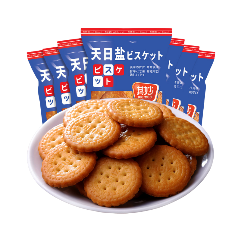 1000g 日式小圆饼干散装海盐小圆饼多口味零食小吃整箱休闲食品高清大图