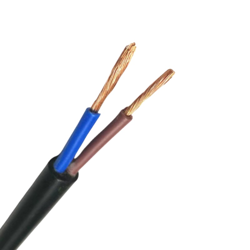 绵缆 铜芯聚氯乙烯绝缘聚氯乙烯护套软电缆 RVV-2*1.0黑色300/500V 米高清大图