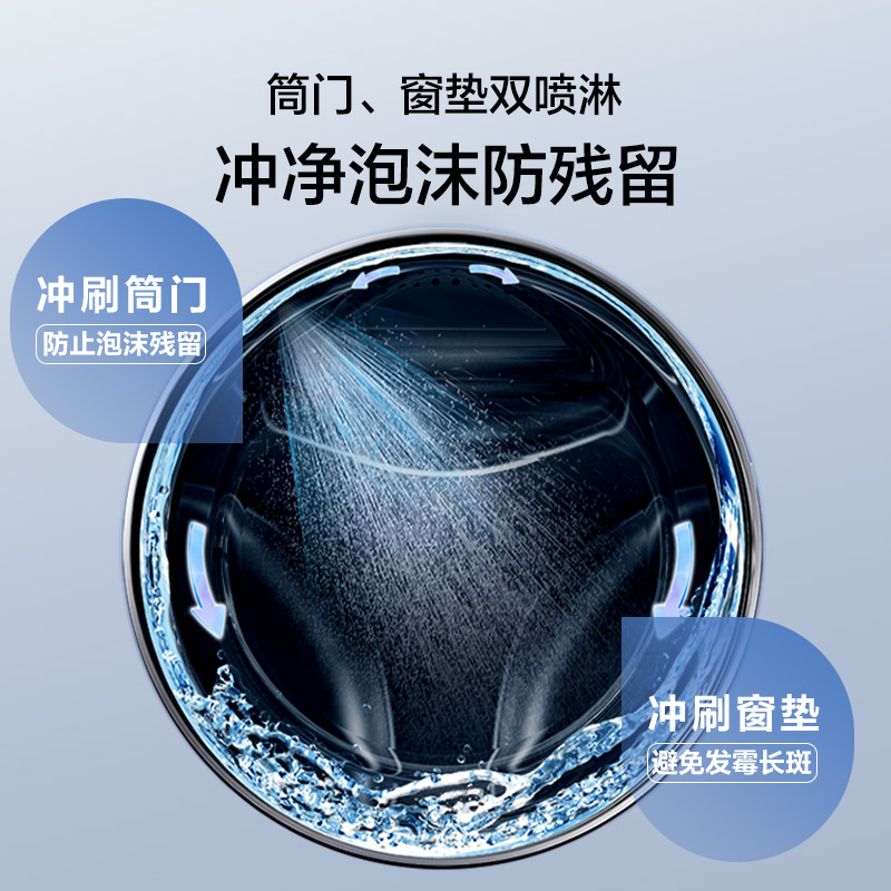 海尔(Haier)10公斤 小红花 直驱变频 智能投放 防过敏 滚筒洗衣机 洗烘一体机XQG100-HBD526H高清大图