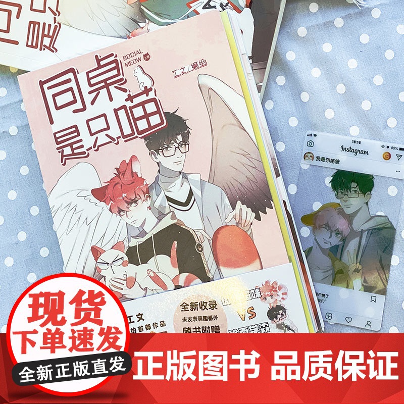 [赠Q版猫咪贴纸]同桌是只喵 人气漫画家工文首部作品 青春文学校园爆笑耽漫画小说言情 爱情 友情陪伴高清大图