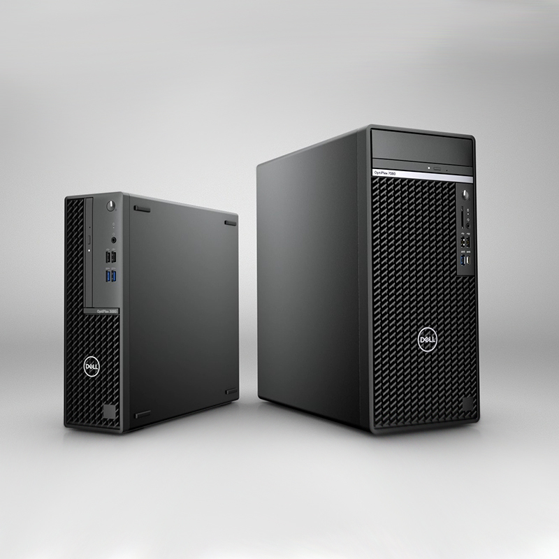 戴尔(DELL)Optiplex7080MT 27英寸商用台式机电脑整机 (i7-10700 4GB 1TB 2GB独显 DVDRW win10)商用办公 家用娱乐 性价比机