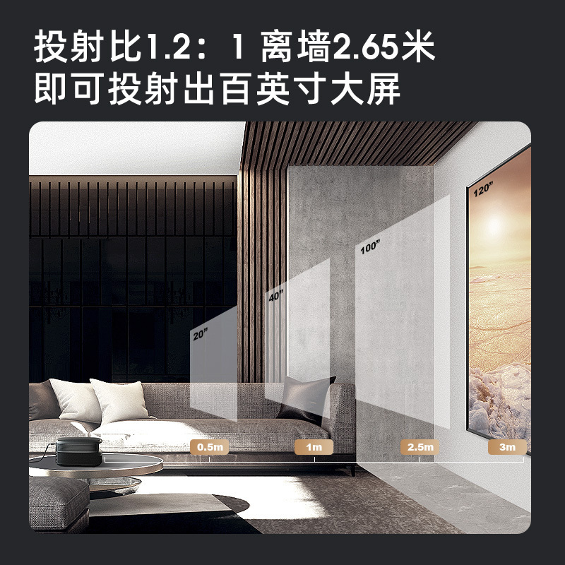 坚果V10投影仪家用小型便携投影机