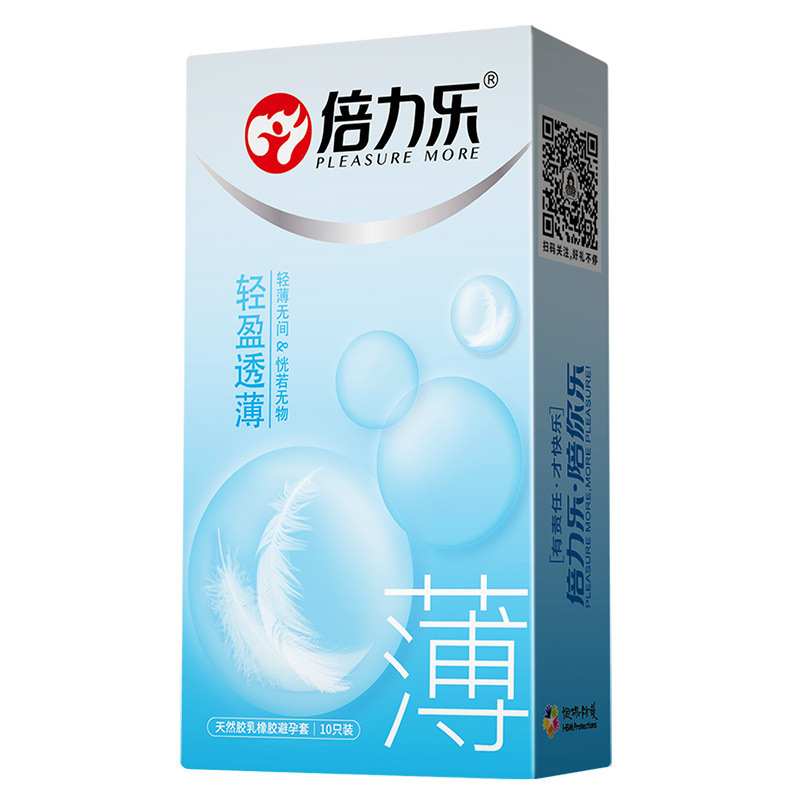 倍力乐轻盈透薄避孕套30只装大颗粒螺纹玻尿酸润滑超薄安全套狼牙棒夫妻性生活房事保险套套子成人情趣计生性用品高清大图