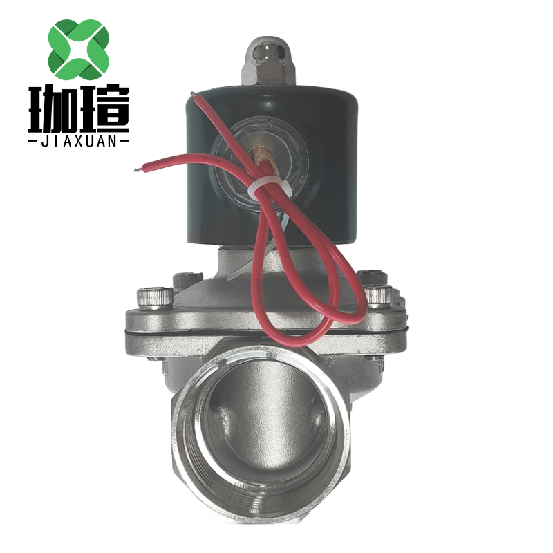 珈瑄 不锈钢电磁阀 电磁水阀常闭气阀开关水管电子阀电动阀 DN40 个高清大图