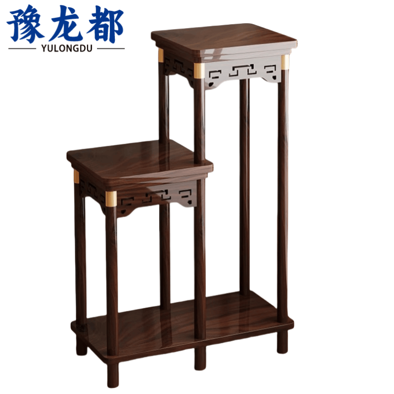 豫龙都组合花架木质个高清大图