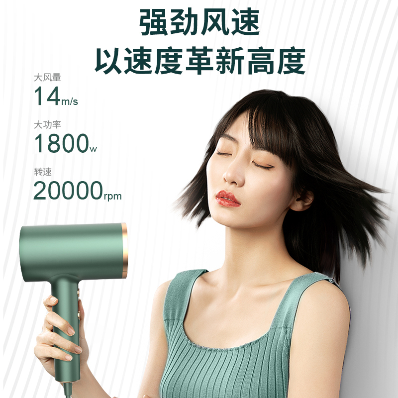 海尔(haier) 电吹风机家用多倍负离子大功率速干不伤发恒温护发学生宿舍家用小吹风筒HC51-2028升级版高清大图