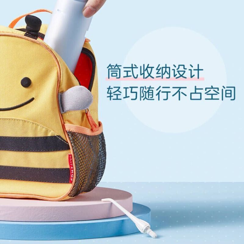 松下 (Panasonic) 儿童冲牙器 (7岁及以上儿童)便携式牙缝水牙线口腔清洁喷牙洗牙器EW-WDJ1D-A天空蓝