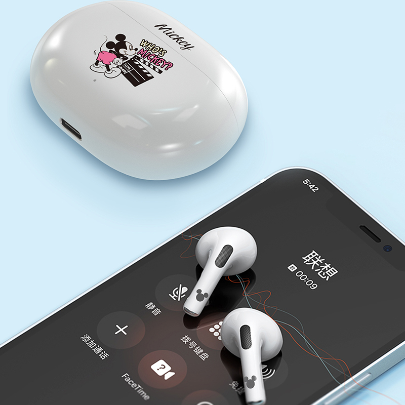 Disney/迪士尼H01Pro 无线蓝牙耳机白 米奇版2022年新款适用苹果oppo小米vivo原装正品好音质正版