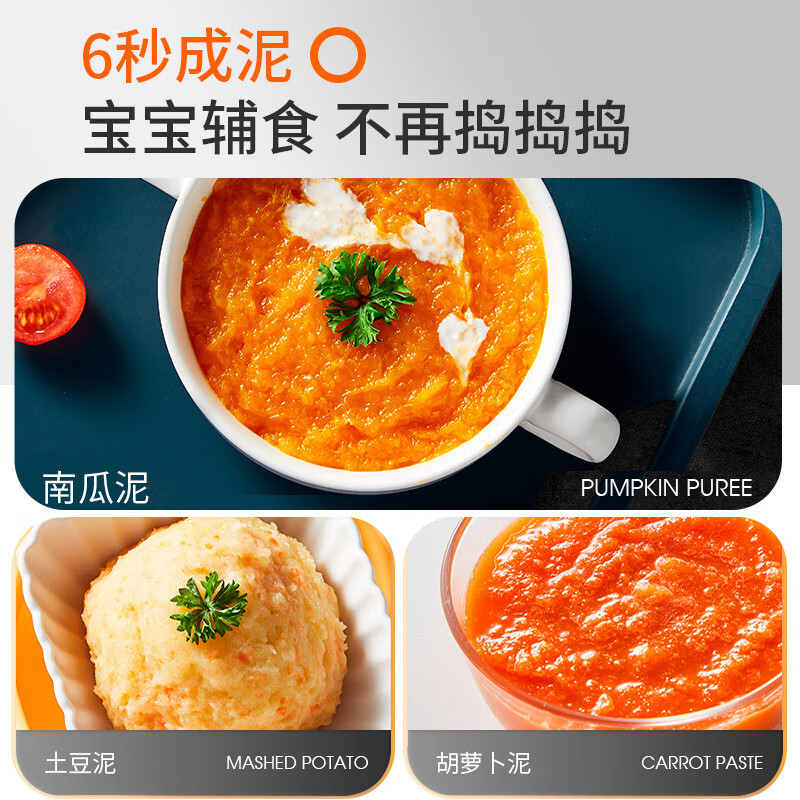 九阳(Joyoung)绞肉机 S20-LA750不锈钢色家用电动多功能小型碎肉料理搅拌机饺子馅辅食机高清大图