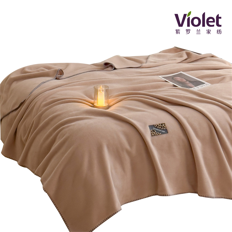 紫罗兰云朵绒纯色毯200x230cm款号:VDZLPMT13799