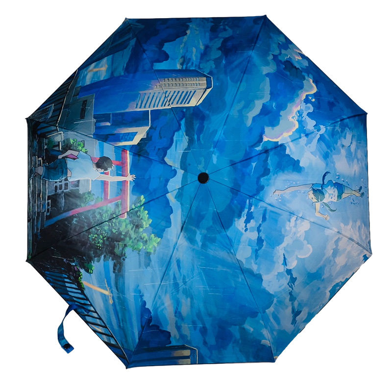 黑胶天气之子伞防晒太阳你的名字雨伞新海诚周边折叠动漫日系新款图案