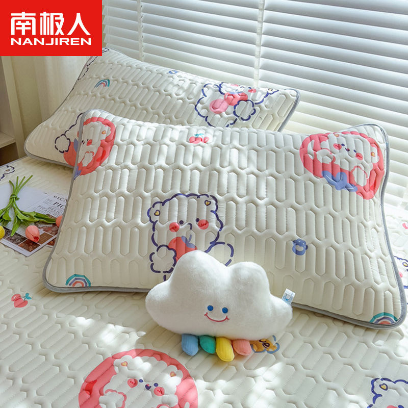 夹乳胶枕套一对装枕巾单人枕头套保护枕芯套装48*74cm高清大图