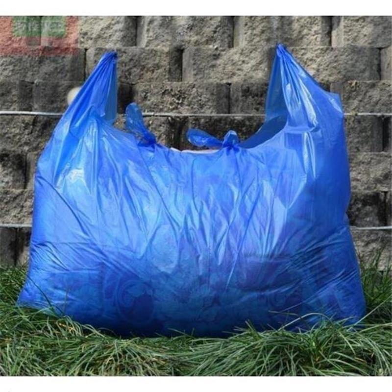 超大号蓝色塑料袋加厚打包袋特大搬家方便马甲袋背心袋子批发20个10个