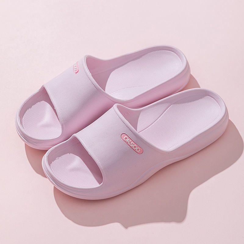 庭夏季浴室拖鞋女静音居家室内防滑情侣男柔软厚底家用孕妇拖鞋 粉色