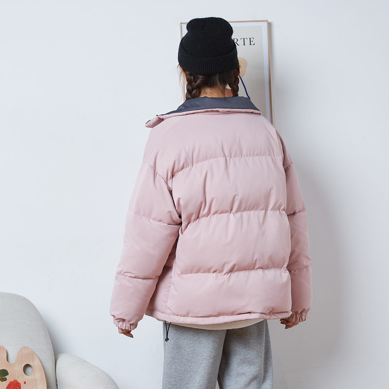 唐狮新款棉衣女冬季棉服韩版净色宽松时尚百搭韩版面包服潮