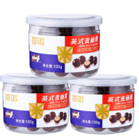 百诺 英式麦丽素纯可可脂巧克力100*3罐组合 巧克力豆 百诺 麦丽素