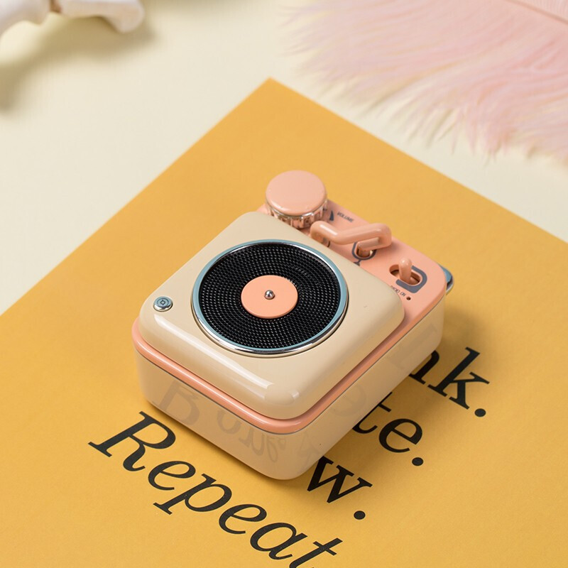 猫王音响 原子唱机B612小收音机蓝牙音箱mini迷你便携式无线复古桌面智能语音AI户外音乐播放器 幸运红高清大图