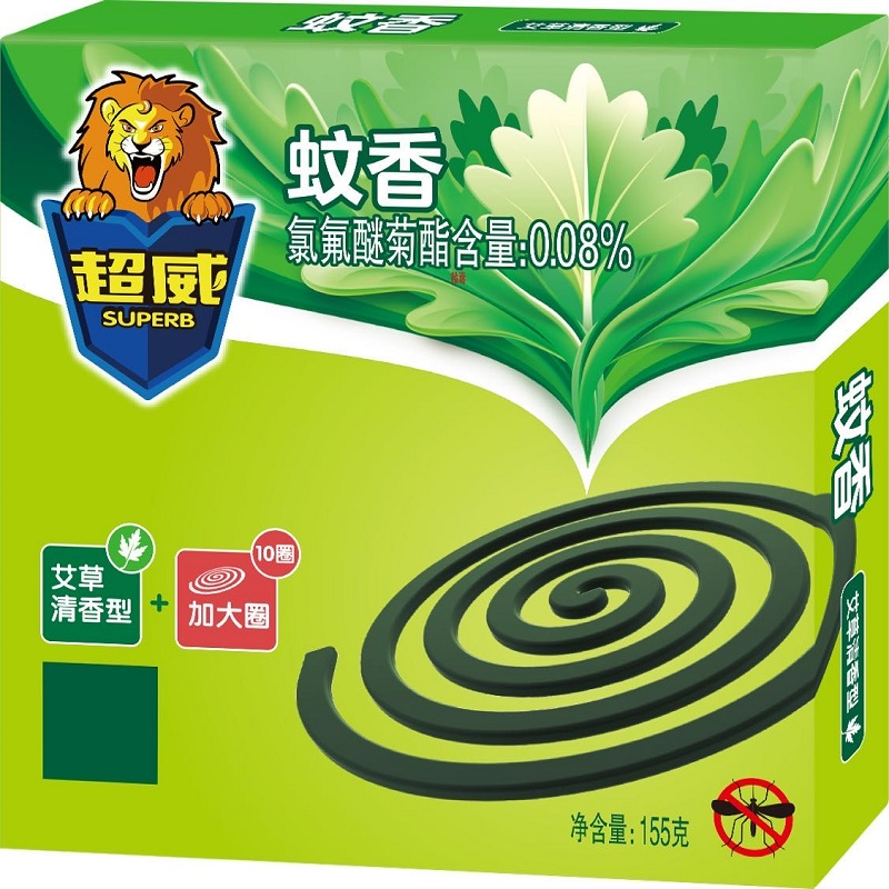 超威微烟蚊香艾草植物加大盘<清香型>10单盘