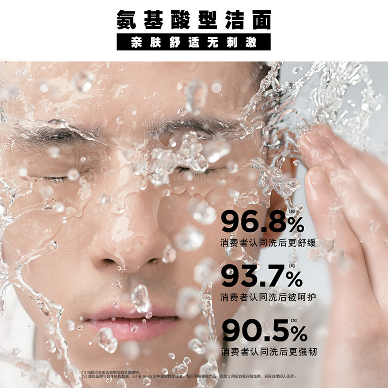 欧莱雅男士保湿净澈氨基酸洗面奶洁面膏啫喱185ml护肤品男士专用送男友 干敏肌适用高清大图