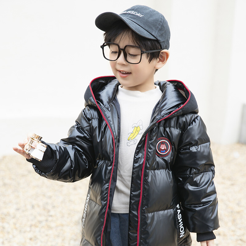 minanser童装2021冬季新款儿童羽绒服男中小童白鸭绒中长款小男孩洋气