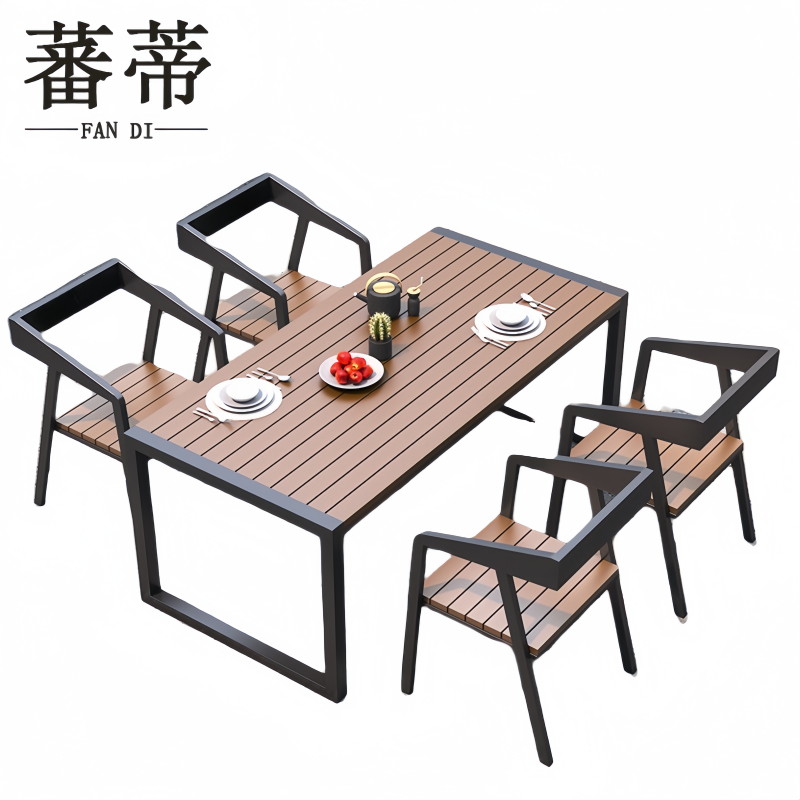 蕃蒂桌椅4椅1桌套