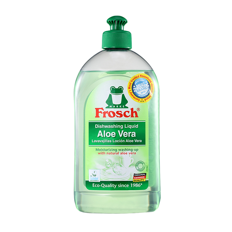[德国环保设计大奖]Frosch 德国 菲洛施 芦荟润肤洗碗液去油污洗洁精 0.5L