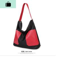 新款简约百搭单肩包斜挎包女包超轻便超大尼龙包休闲包健身包NEWLAKE_719 红色大号37cm=44cm=20cm