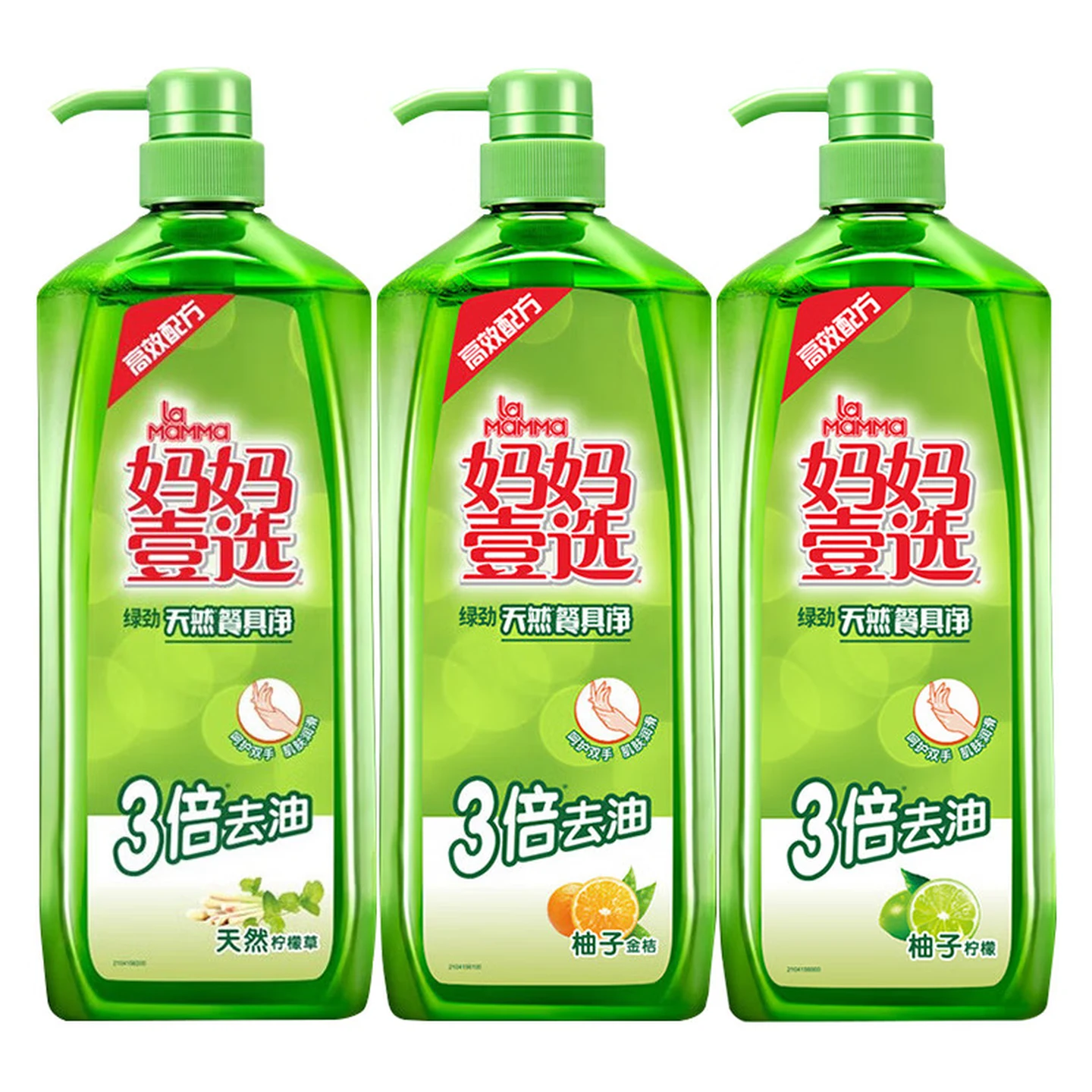 妈妈壹选绿劲天然餐具净柠檬芦荟去油洗洁精 柚子金桔1.28kg*12瓶/箱高清大图