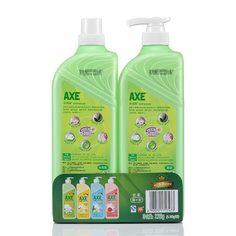 AQ斧头牌(AXE)蔬果柠檬香洗洁精600g