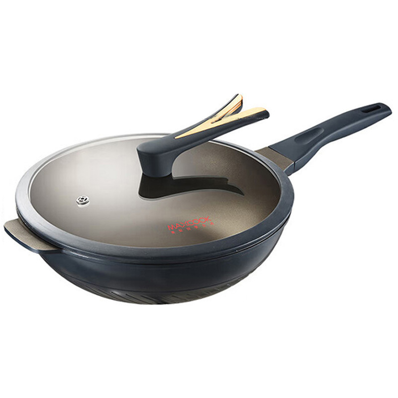 MAXCOOK美厨炒锅32cm不粘涂层铝合金MCC9684
