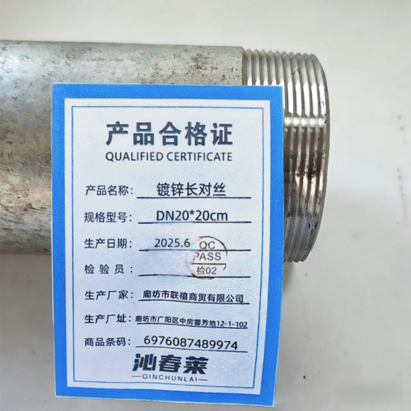 沁春莱 镀锌长对丝 DN20*20cm 根高清大图