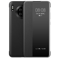 送充电器]溪特 华为mate30pro手机壳原装翻盖式接听电话皮质保护壳6.39英寸)抗爆防摔保护套商务视窗智能休眠皮套