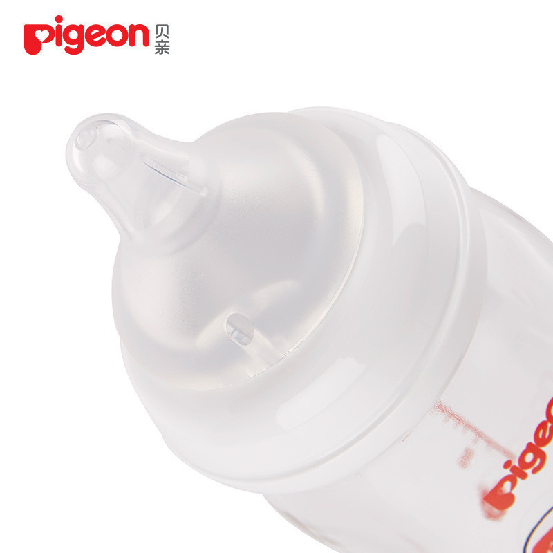 贝亲(pigeon)Disney“自然实感”宽口径玻璃彩绘奶瓶160ml配SS奶嘴(大白-爱心)aa136