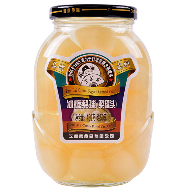 芝麻官冰糖梨球（梨罐头） 450g