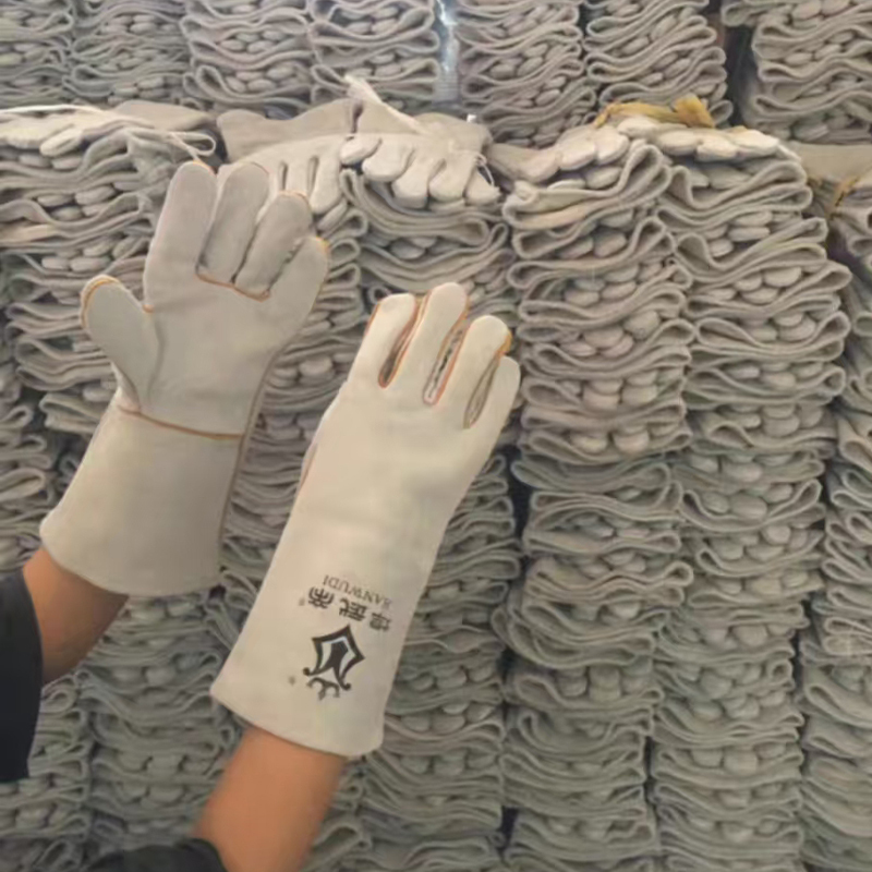 焊武帝焊工手套 耐磨耐用 加厚牛皮双层电焊工专用手套长款35CM长度