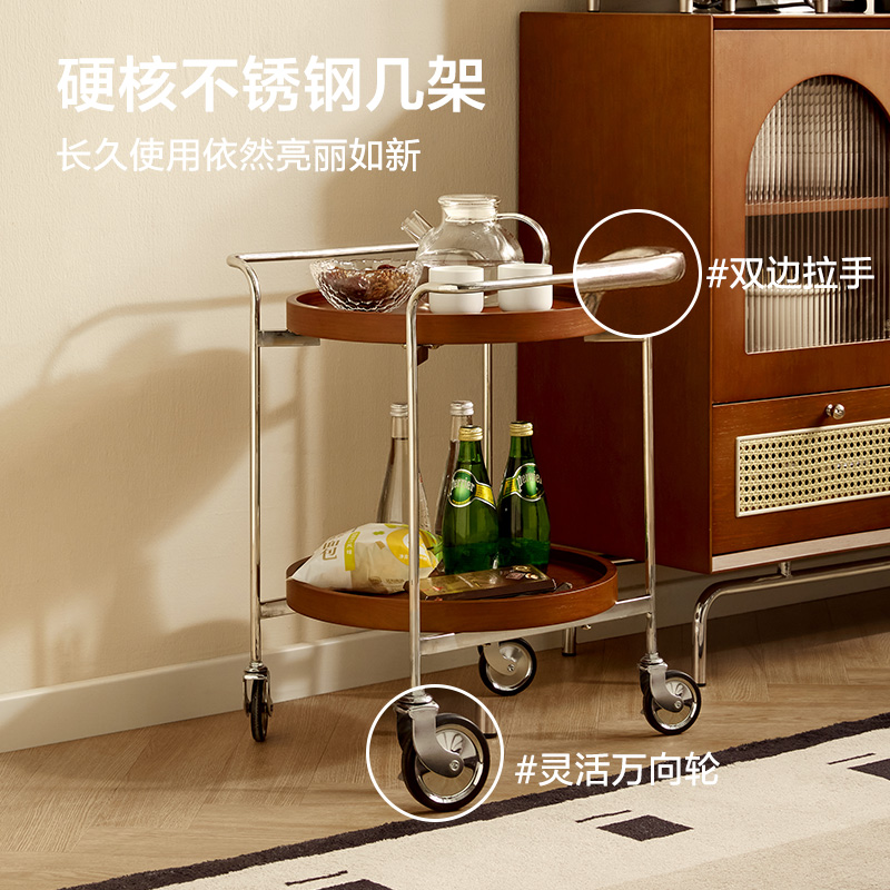 全友家居 意式极简茶几客厅可移动置物架沙发边几卧室床头桌子高清大图