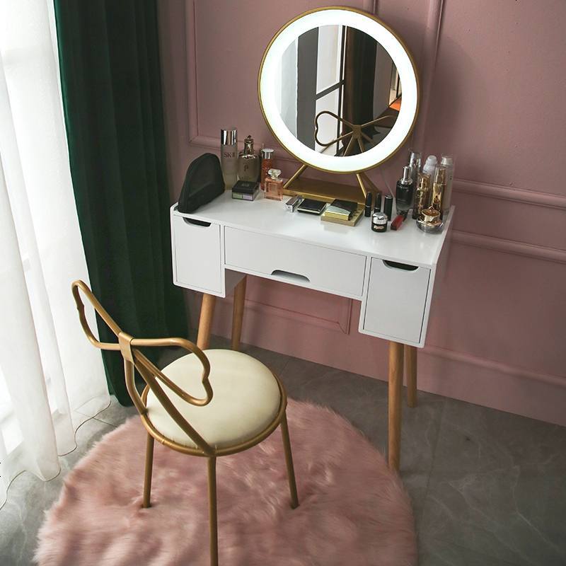 网红风简易梳妆台收纳柜一体北欧现代简约小户型卧室化妆桌台