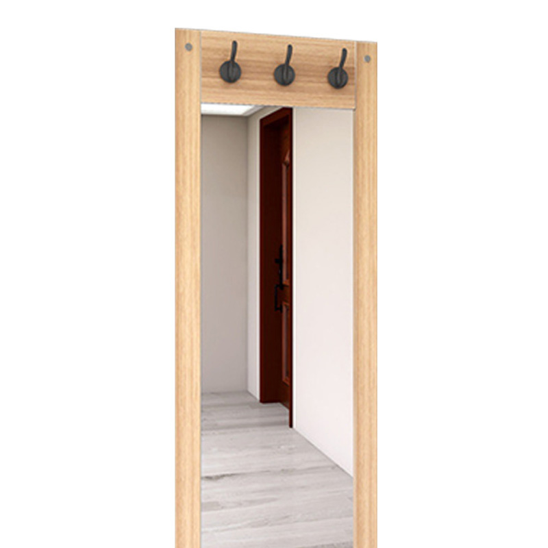筑亮 挂衣镜 1.2m原木色 个高清大图