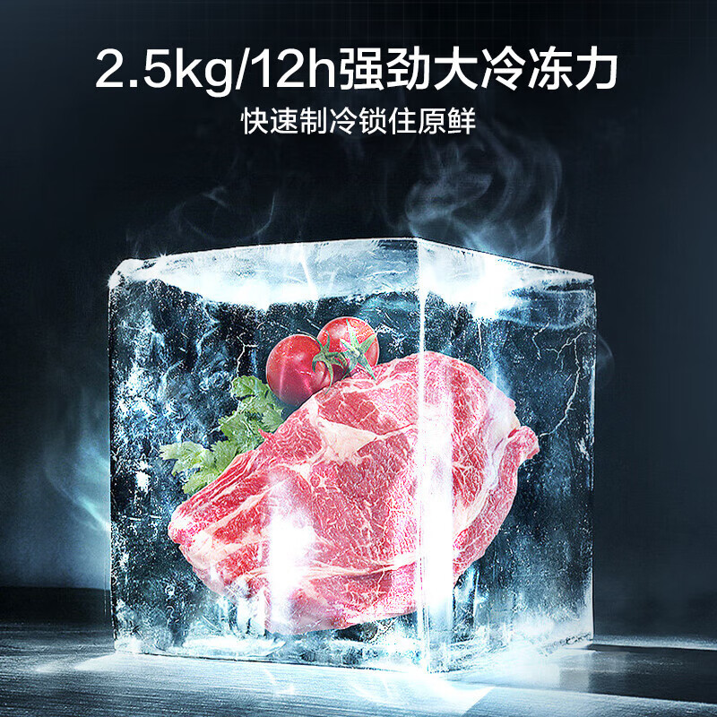 美的(Midea)电冰箱180升白色大冷冻力双开门两门小型家用租房宿舍低音节能可冷藏冷冻速冻直冷多层分储MR-189E
