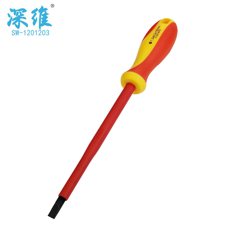 深维(SHEN WEI)SW-1201606 VDE绝缘一字螺丝批 1.2*6.5*150mm(单位:把)