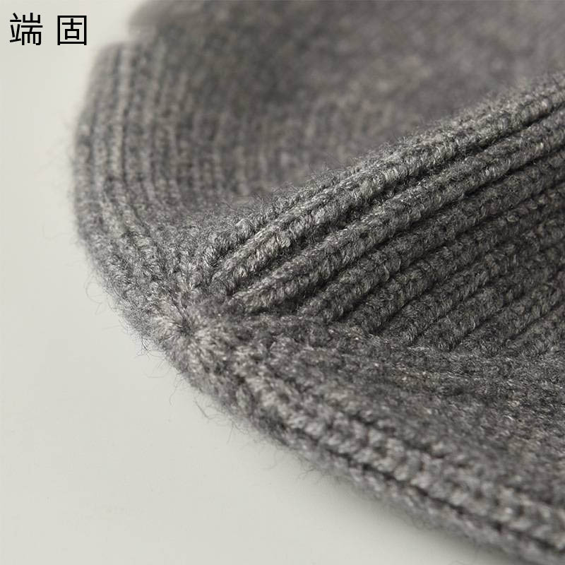 端固 毛线保暖大头围包头针织帽fh7/顶高清大图