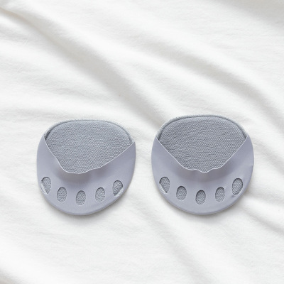 灰色 3双 均码 脚掌垫女前掌五指袜隐形分趾半截袜套夏季冰丝露趾鱼嘴凉鞋半码垫